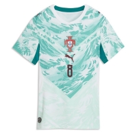 Camiseta Portugal Bruno Fernandes #8 Segunda Equipación Replica Mundial 2026 para mujer mangas cortas
